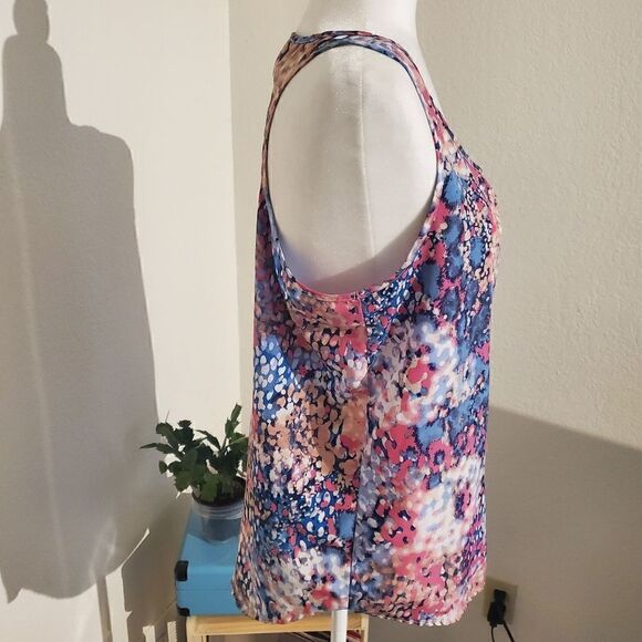Olive & oak pink and blue print tank top M - Picture 6 of 9